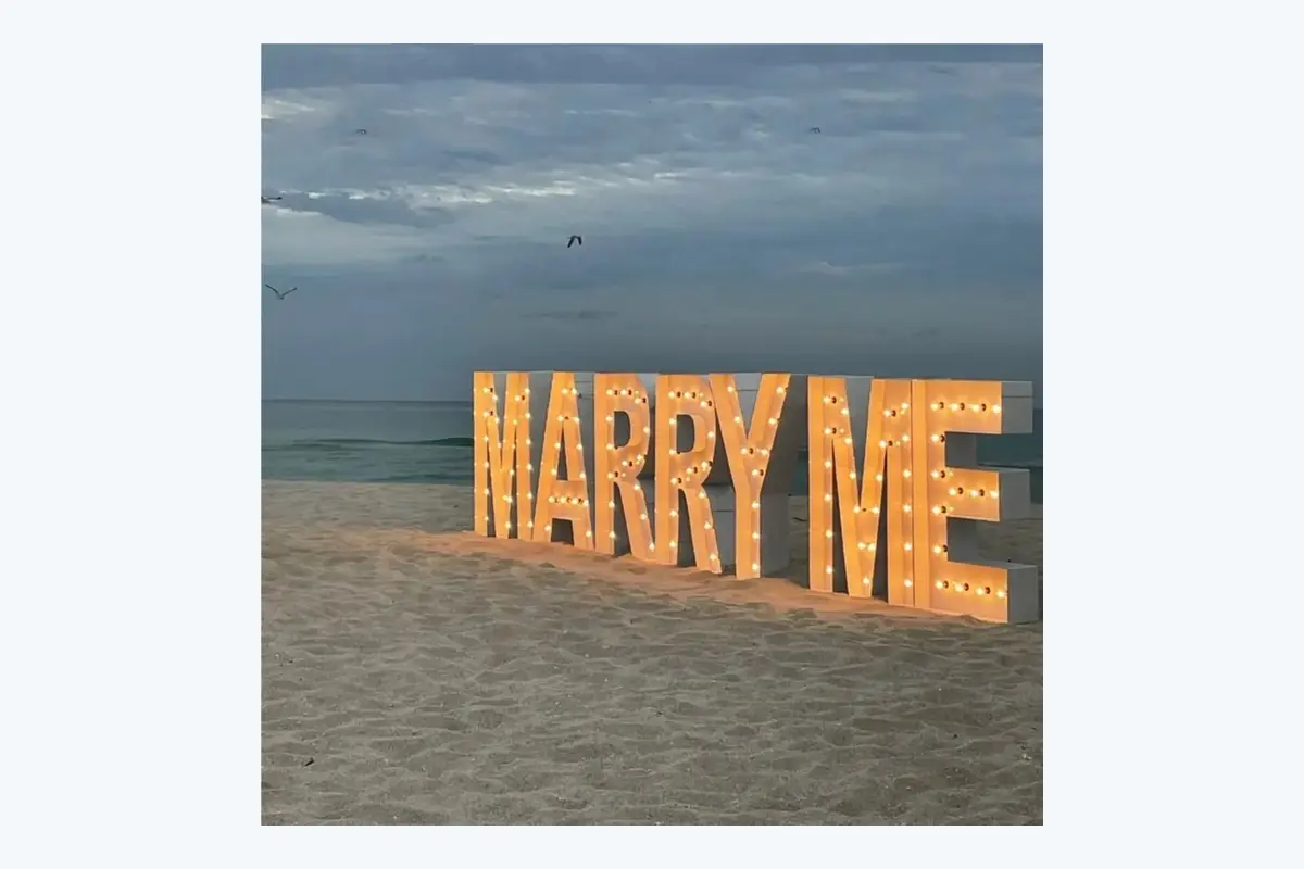Large custom bulb marquee letters