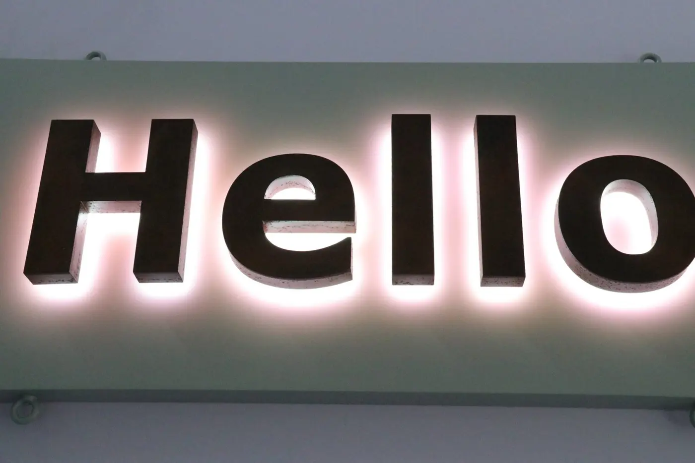 Illuminated channel letters with planned LED and power layout